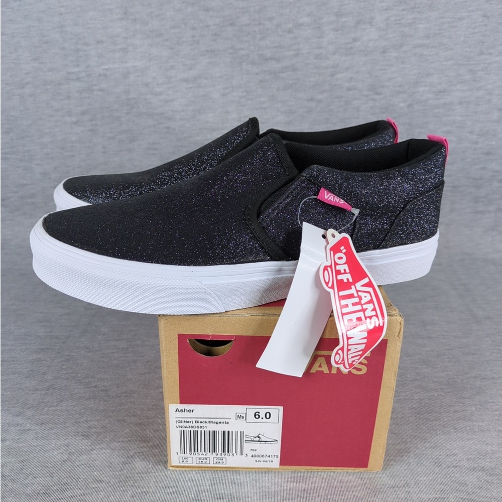 2x 👯‍♀️Host Pick⚡️Vans Asher Glitter Slip-on Shoes - Picture 12 of 16